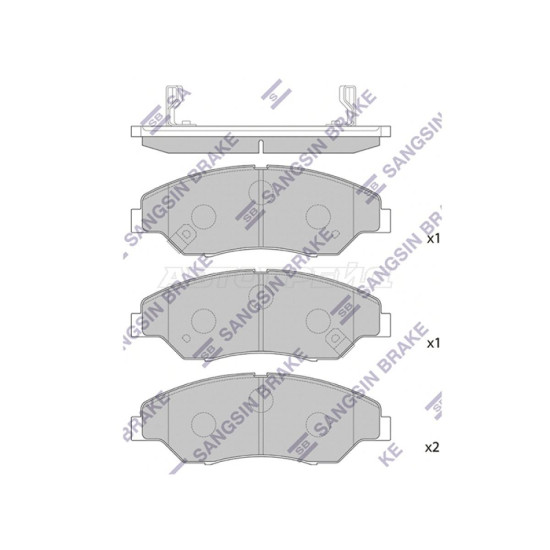 Колодки тормозные перед KIA SORTAGE 93-05 SANGSIN BRAKE