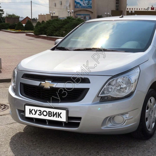 Бампер передний в цвет кузова Chevrolet Cobalt (2011-2016) GAN - Switchblade Silver - Серебристый