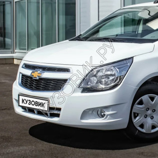 Бампер передний в цвет кузова Chevrolet Cobalt (2011-2016) GAZ - Summit White - Белый