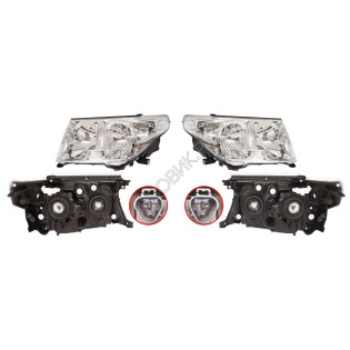 Фары Тойота Лэнд Крузер Toyota LandCruiser 200 (2008-2011) комплект 2 штуки левая и правая SAT высокое качество