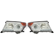 Фары Тойота Лэнд Крузер Toyota LandCruiser 200 (2012-) комплект 2 штуки левая и правая DEPO высокое качество