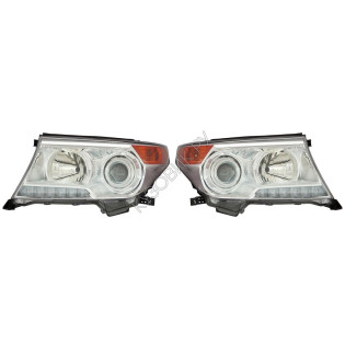 Фары Тойота Лэнд Крузер Toyota LandCruiser 200 (2012-) комплект 2 штуки левая и правая DEPO высокое качество